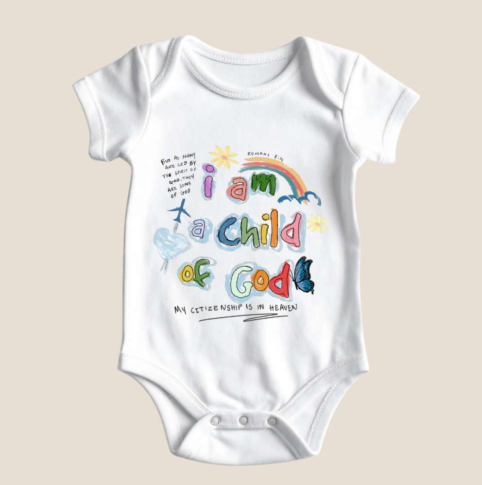I Am a Child of God Baby Bodysuit