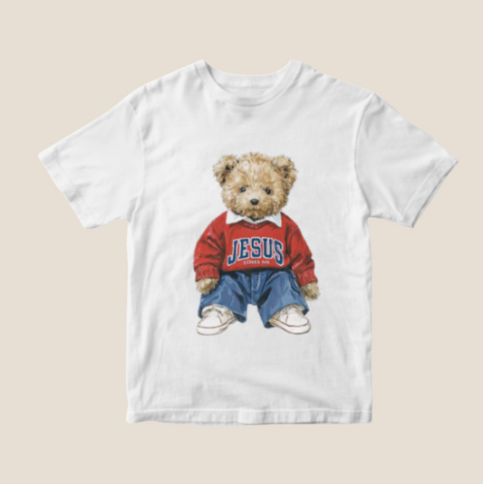 Jesus Loves Me Bear Kids Tee